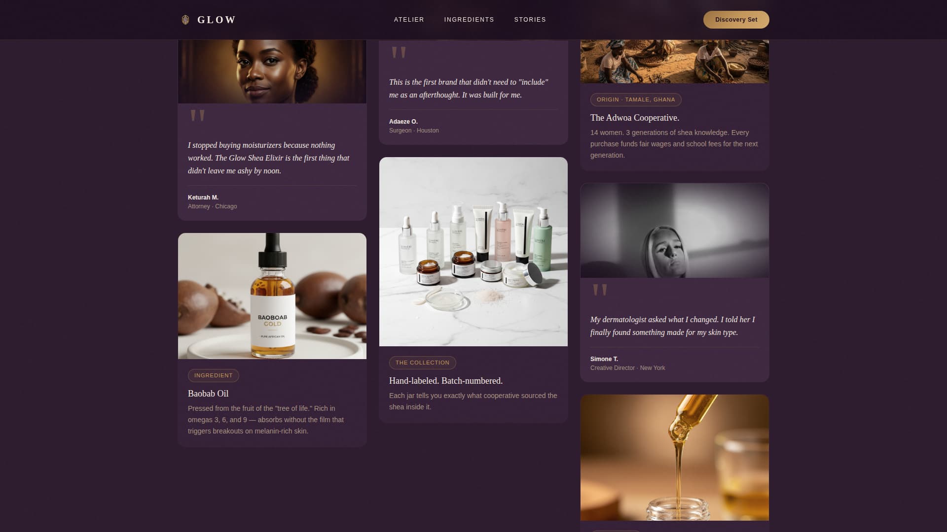 Glow - Luxurious Skincare Landing Page Template
