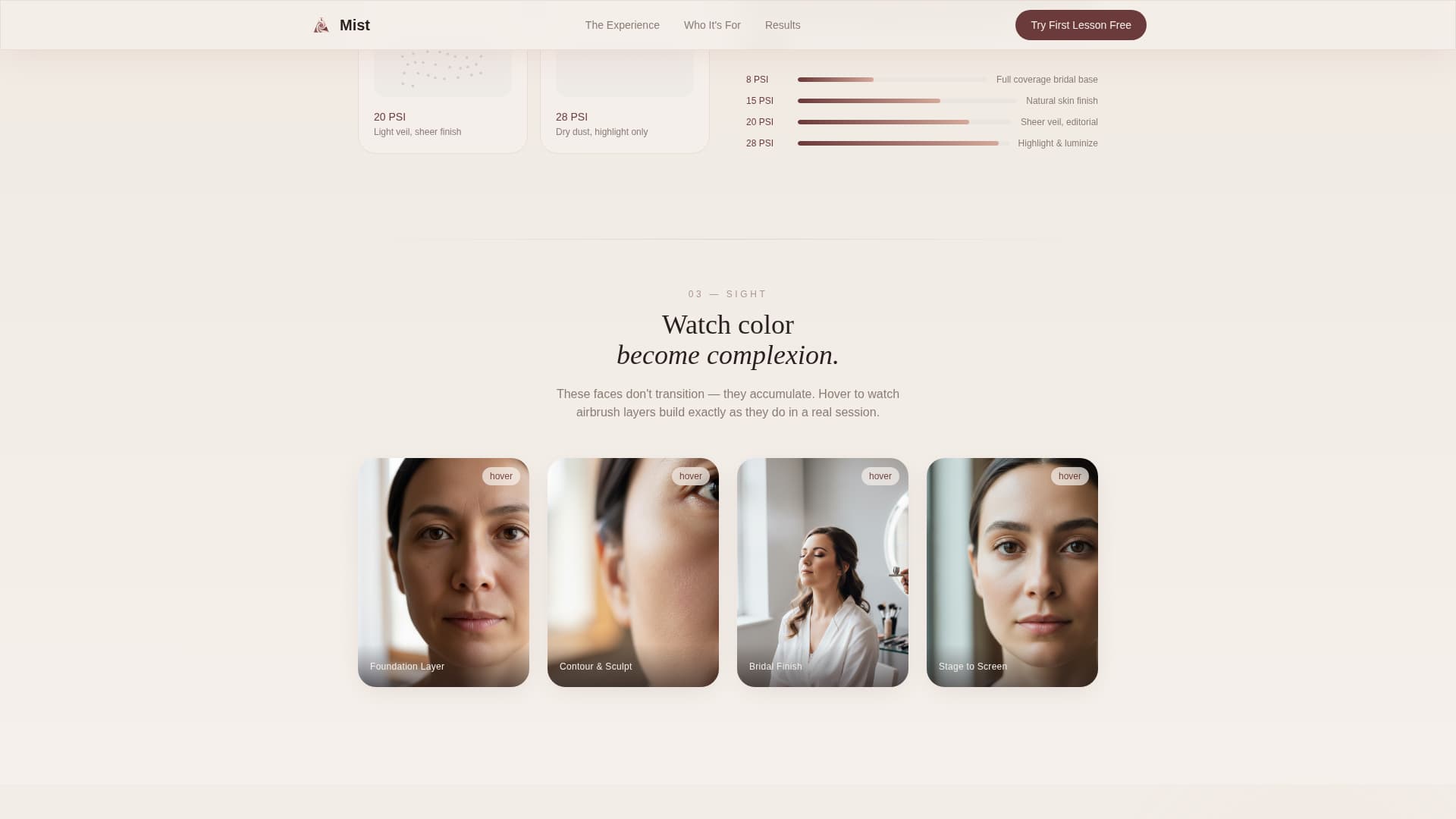 Specialty Beauty Treatments Professional Website Template