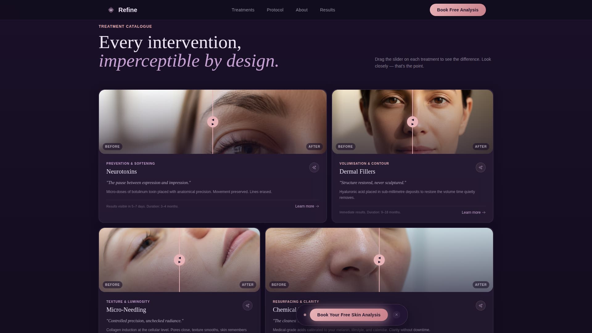 Refine - Luminous Antiaging Landing Page Template