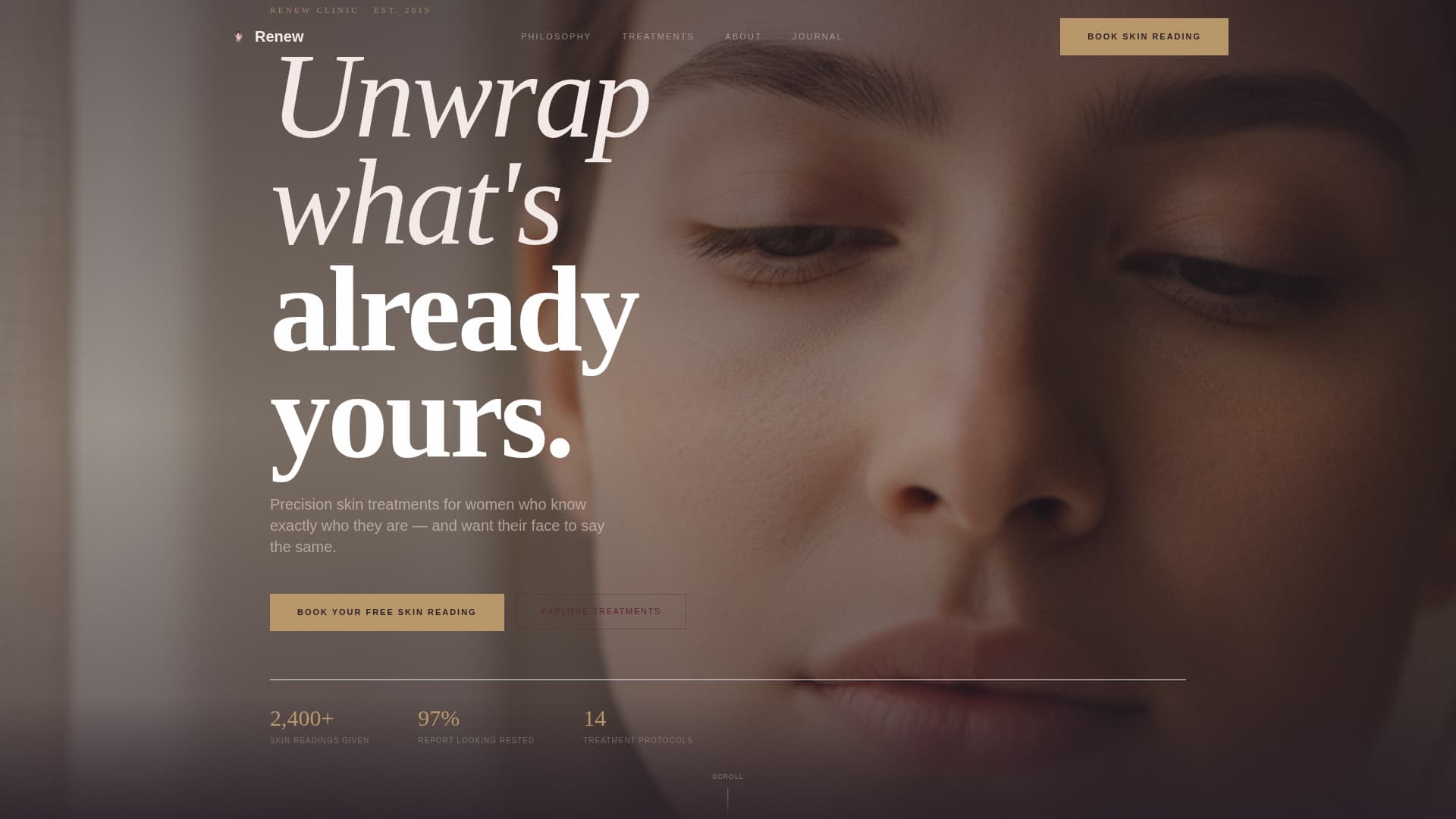 Skincare & Derma Clinic Booking Website Template