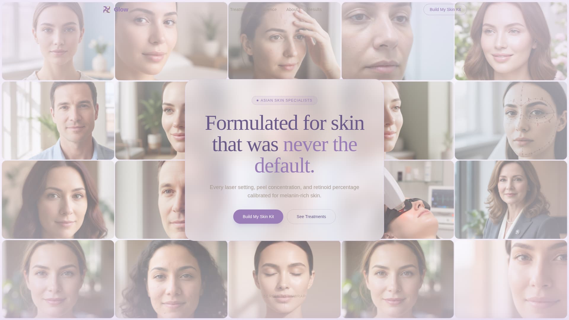 Glow - Radiant Dermatologist Landing Page Template