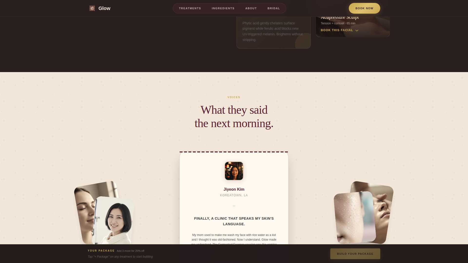 Glow — Transformative Complexion Landing Page Template