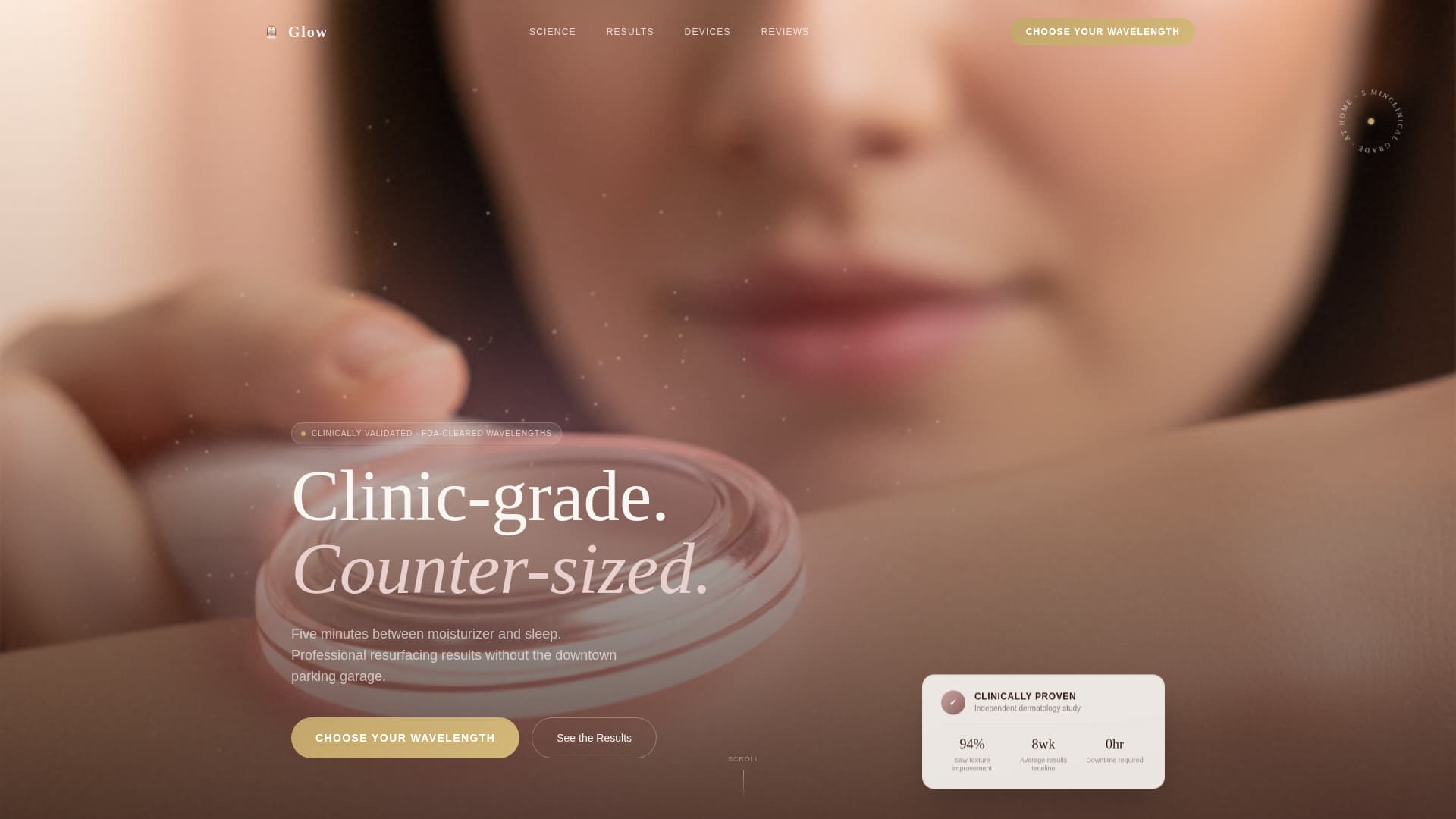 Glow — Luminous Beauty Ritual Landing Page Template