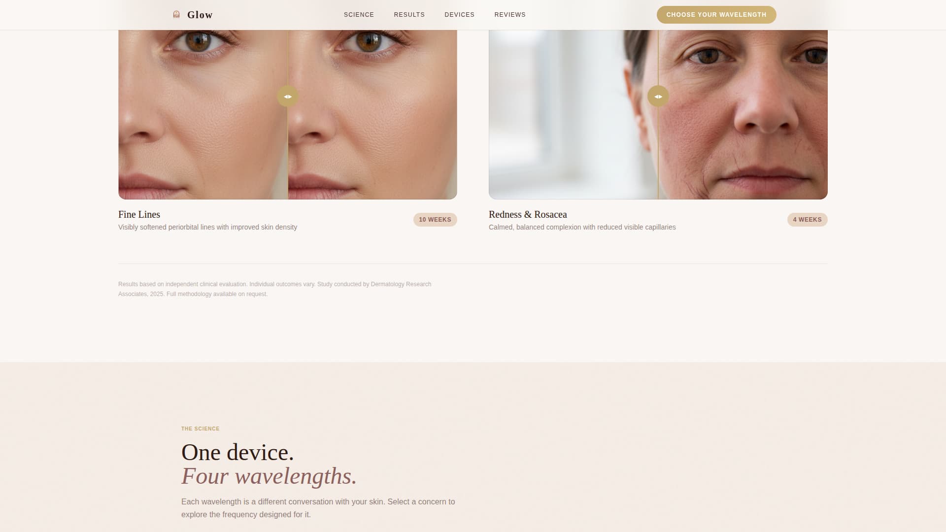 Glow — Luminous Beauty Ritual Landing Page Template