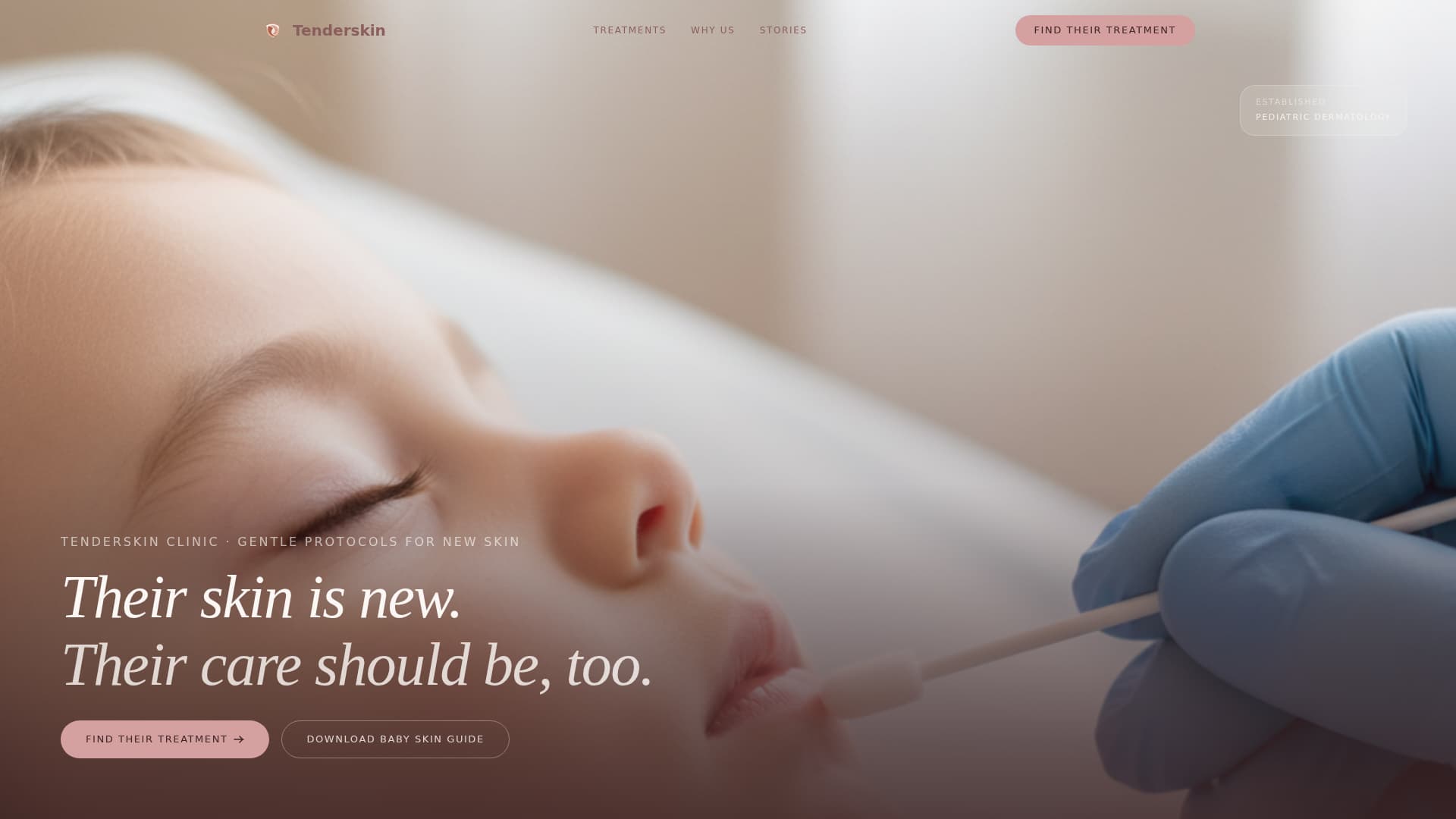 Tenderskin - Gentle Pediatricskincare Landing Page Template