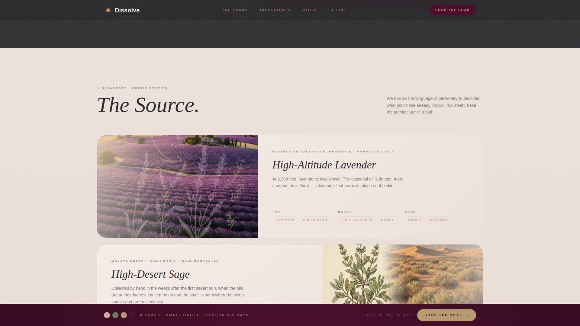 Body Care & Bath Brand Blog Website Template
