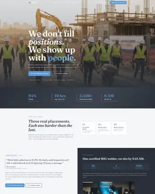 Complete Recruiting & Staffing Agency Professional Website Template