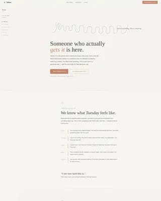 Tether - Caregiver Support Landing page Template