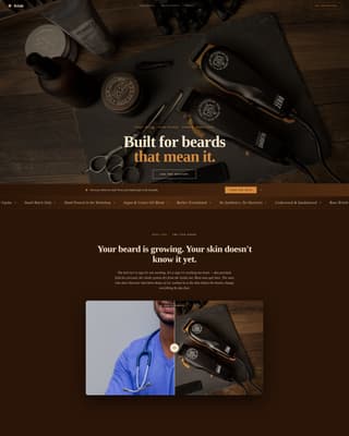 Bristle - Rugged Grooming Landing Page Template