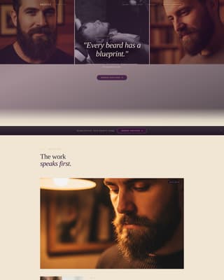 Beard Specialist & High-End Barbershop Gallery Website Template