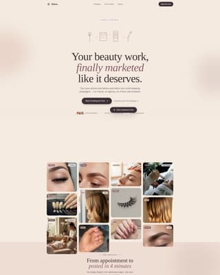 Salon & Spa Software Professional Website Template