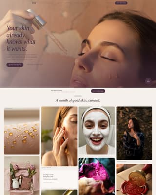 Beauty & Cosmetics Brand Blog Website Template