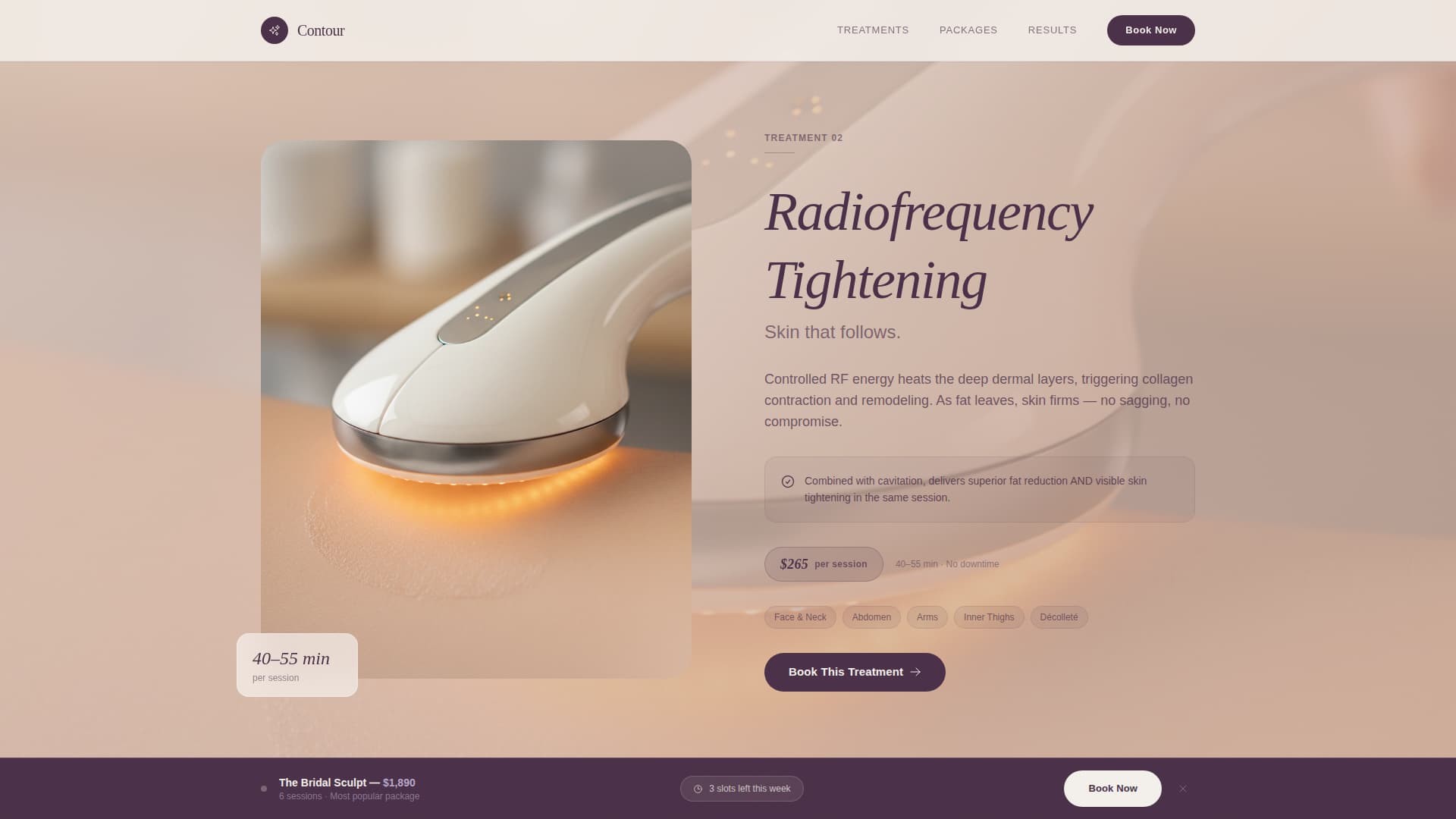 Skincare & Derma Clinic Booking Website Template