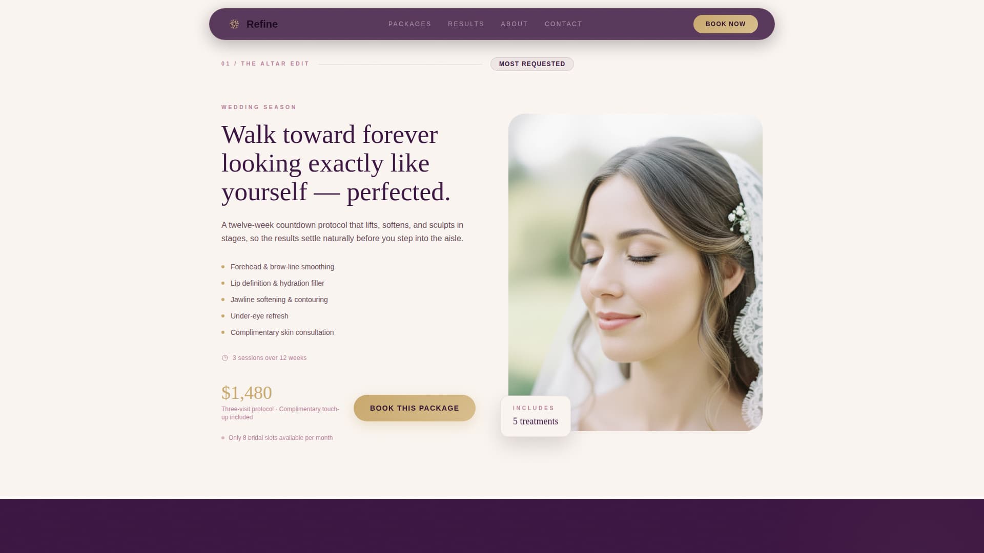 Skincare & Derma Clinic Specialist Booking Website Template