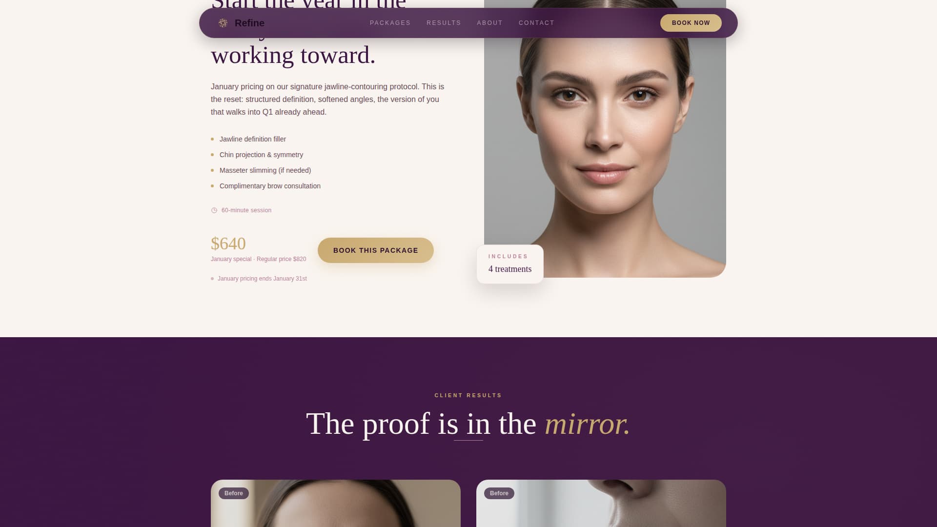 Skincare & Derma Clinic Specialist Booking Website Template