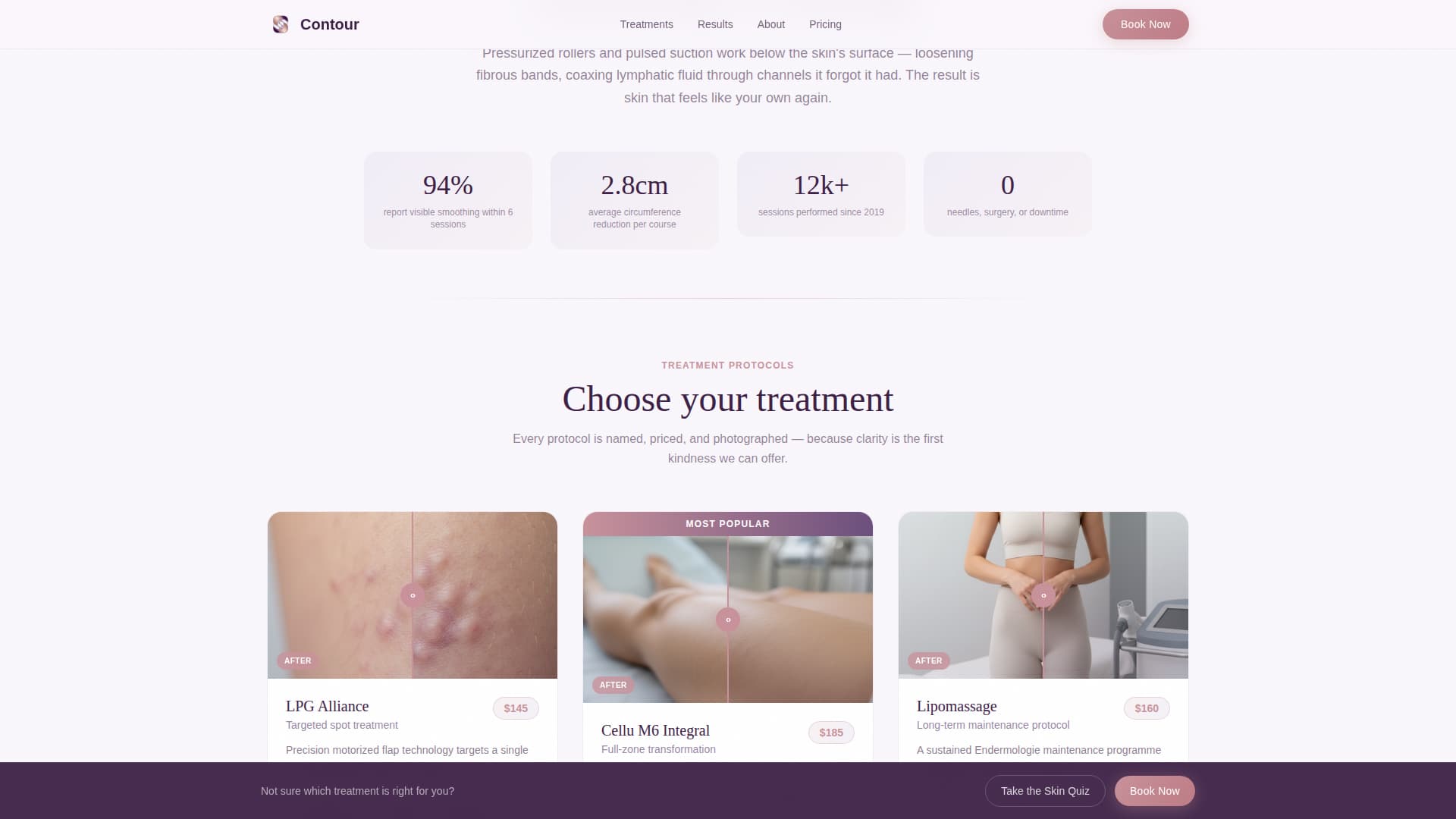 Specialty Beauty Treatments Local Booking Website Template