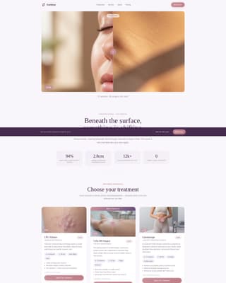 Specialty Beauty Treatments Local Booking Website Template