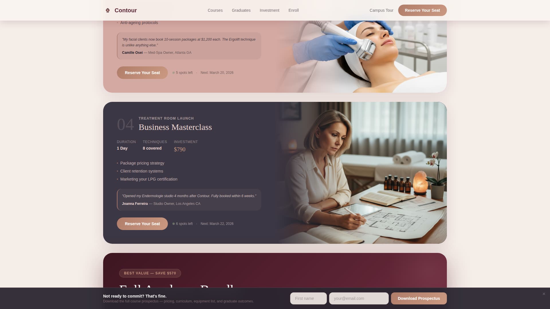 Specialty Beauty Treatments Careers Website Template