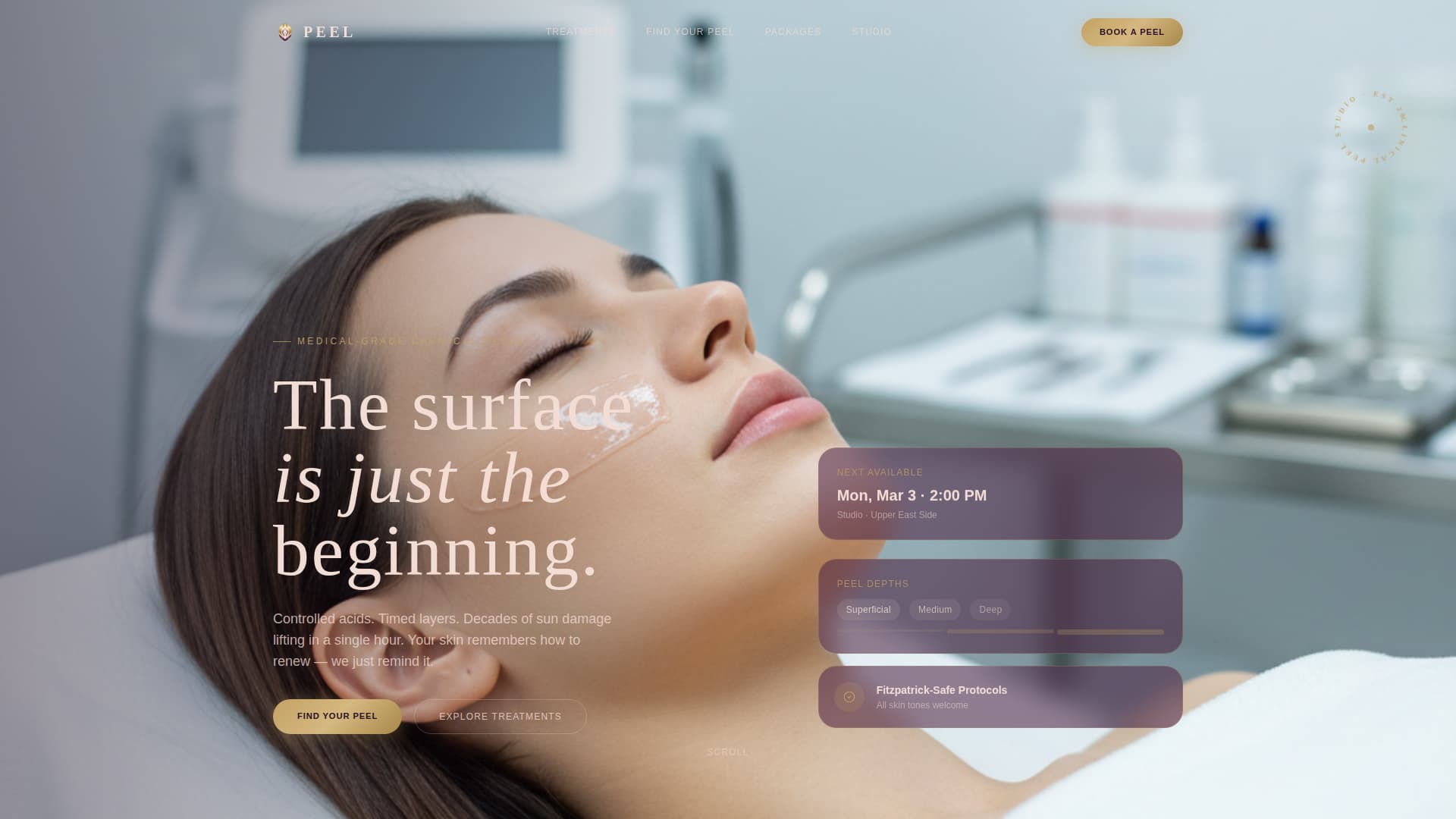 Specialty Beauty Treatments Specialist Booking Website Template