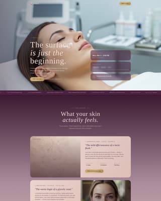 Specialty Beauty Treatments Specialist Booking Website Template