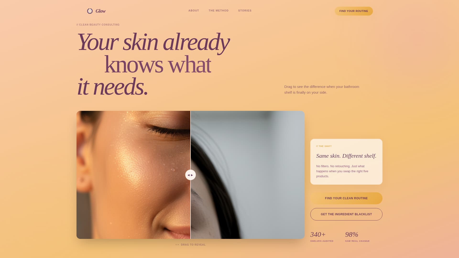 Radiance — Transformative Beauty Landing Page Template