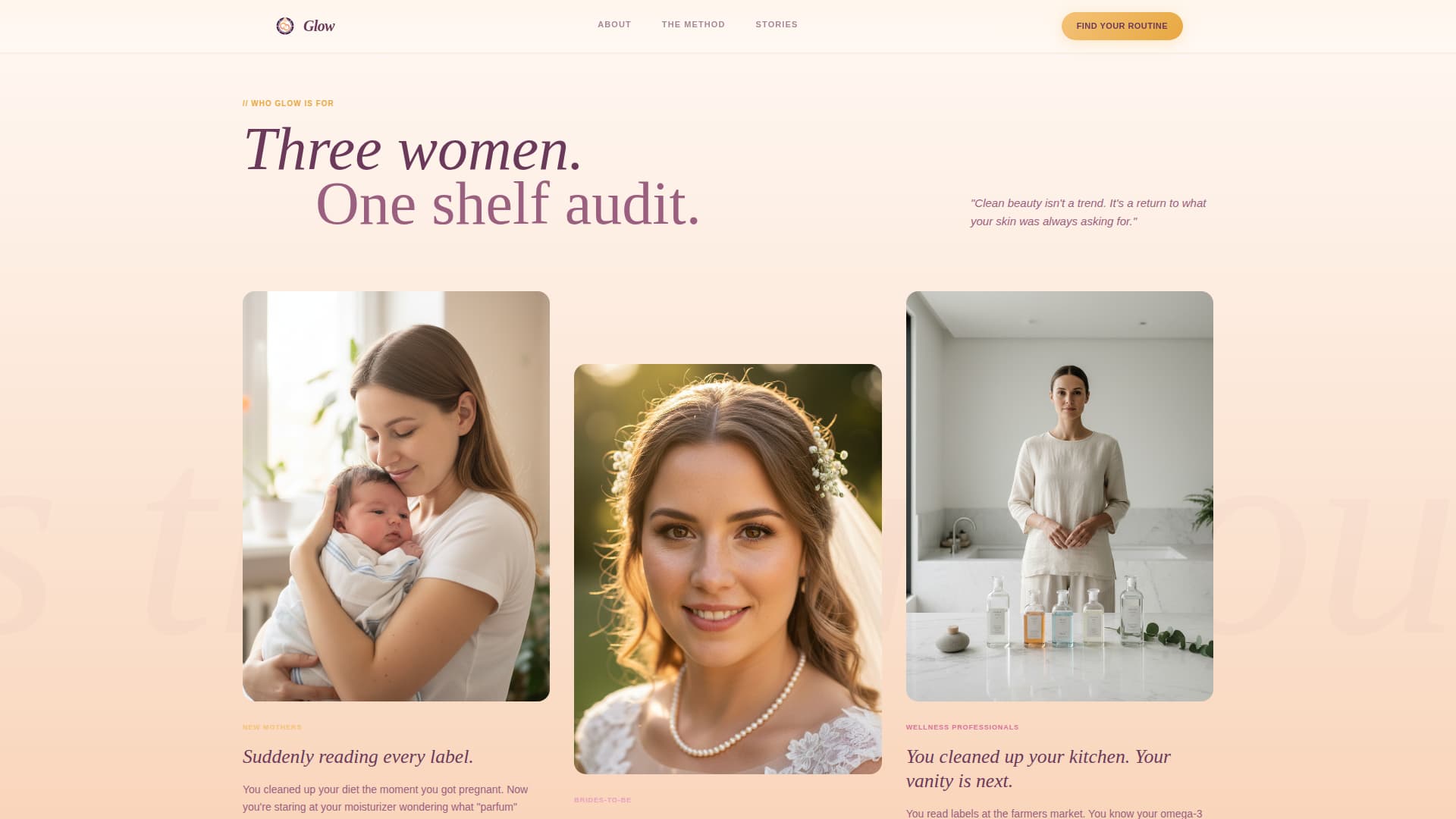 Radiance — Transformative Beauty Landing Page Template