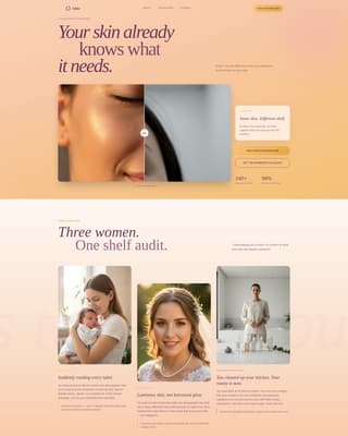 Radiance — Transformative Beauty Landing Page Template