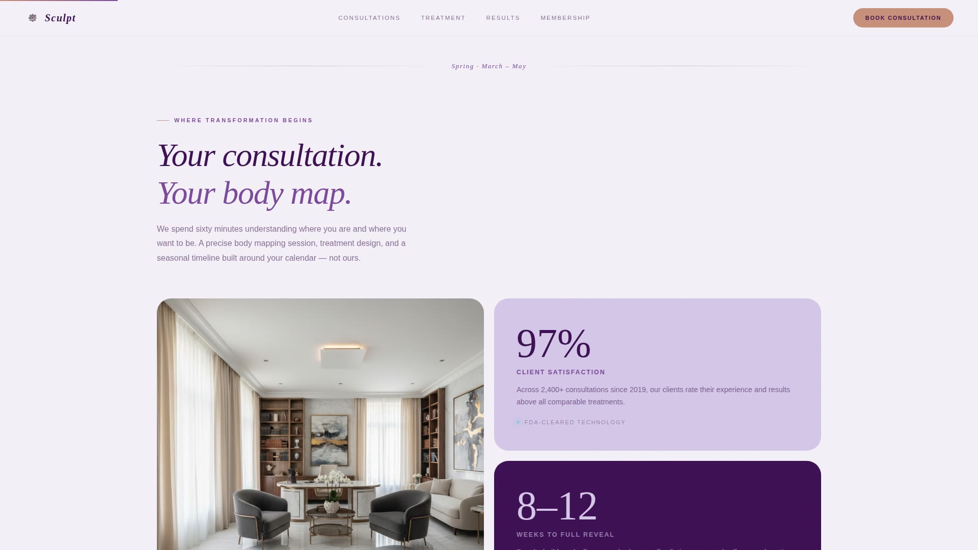 Cosmetic Surgery & Aesthetic Clinic Booking Website Template