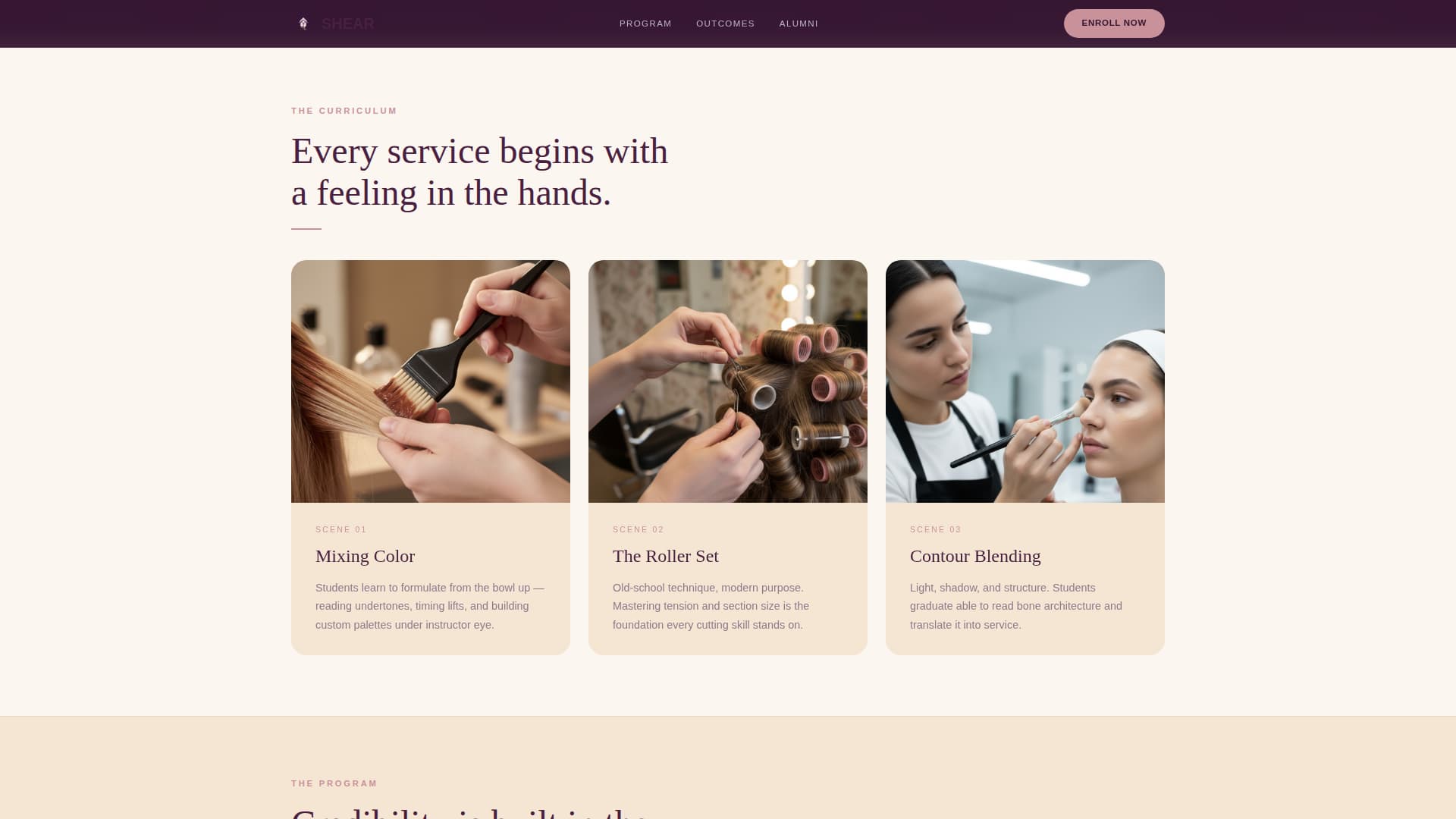 Beauty School & Academy Specialist Professional Website Template