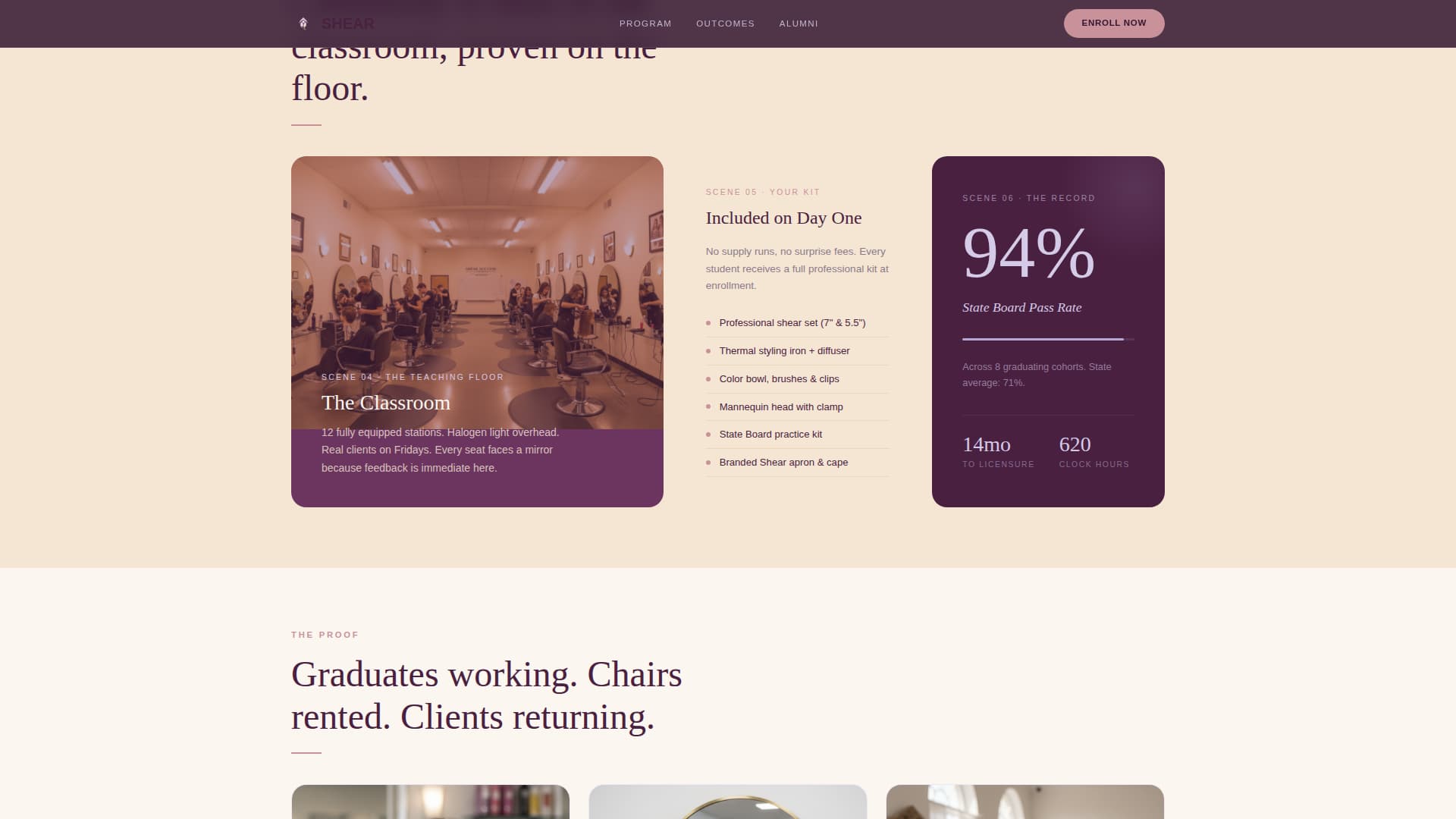 Beauty School & Academy Specialist Professional Website Template