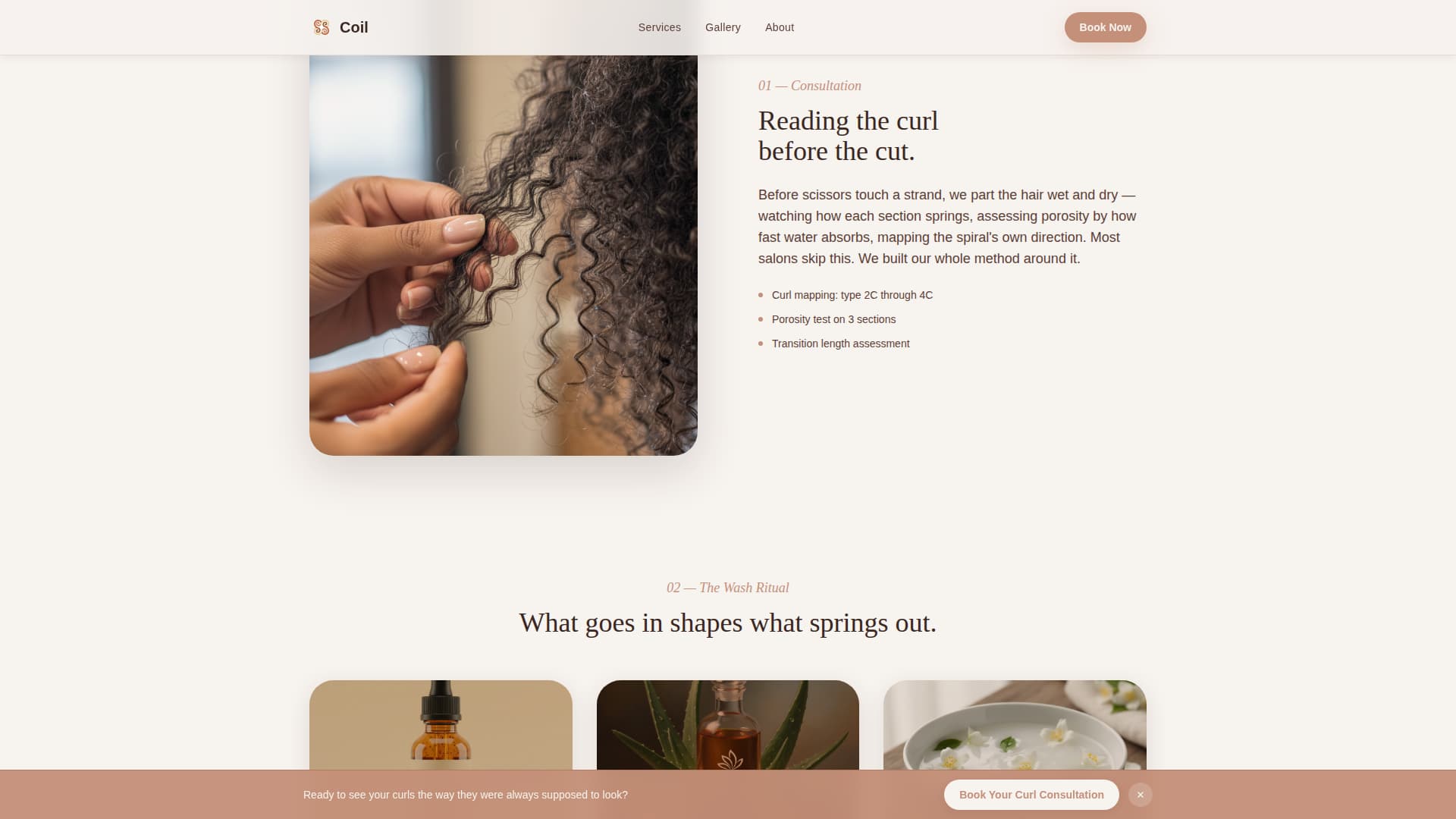Salon & Hair Studio Specialist Booking Website Template