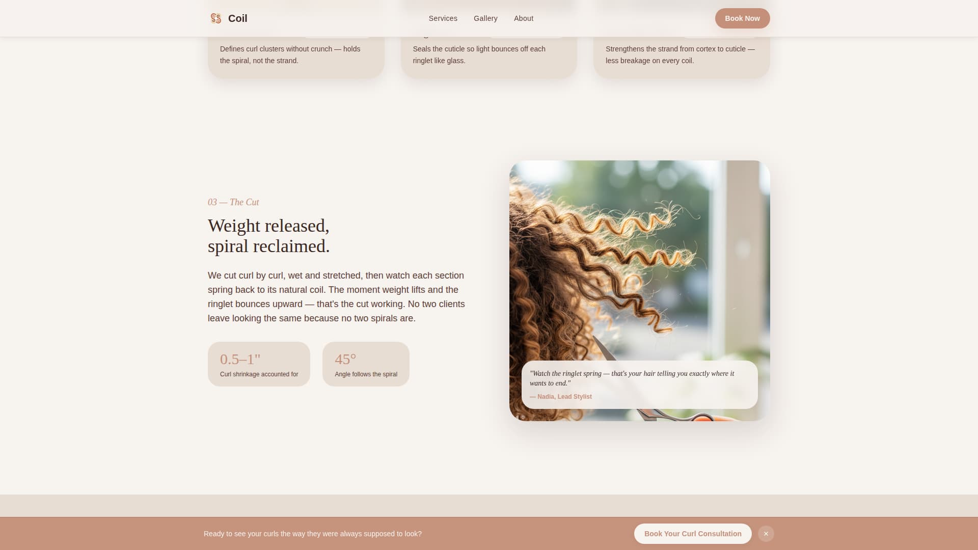 Salon & Hair Studio Specialist Booking Website Template