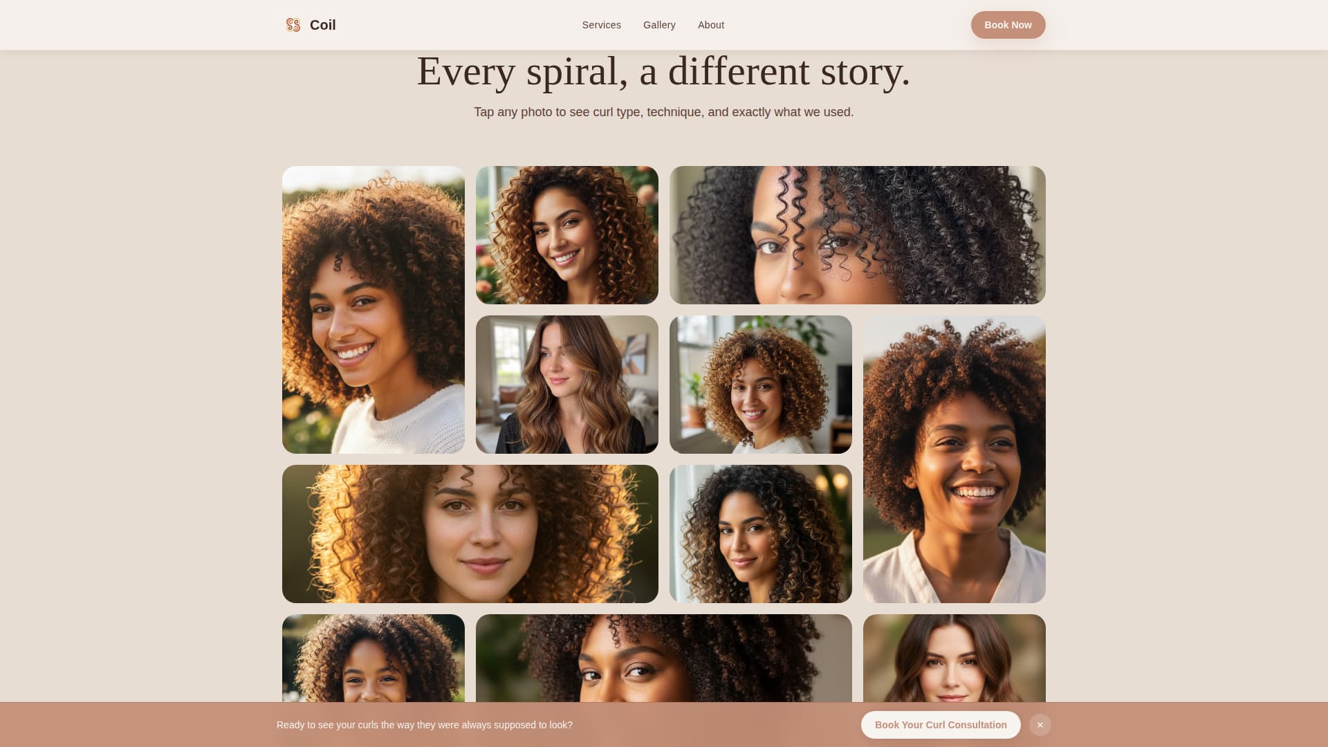 Salon & Hair Studio Specialist Booking Website Template