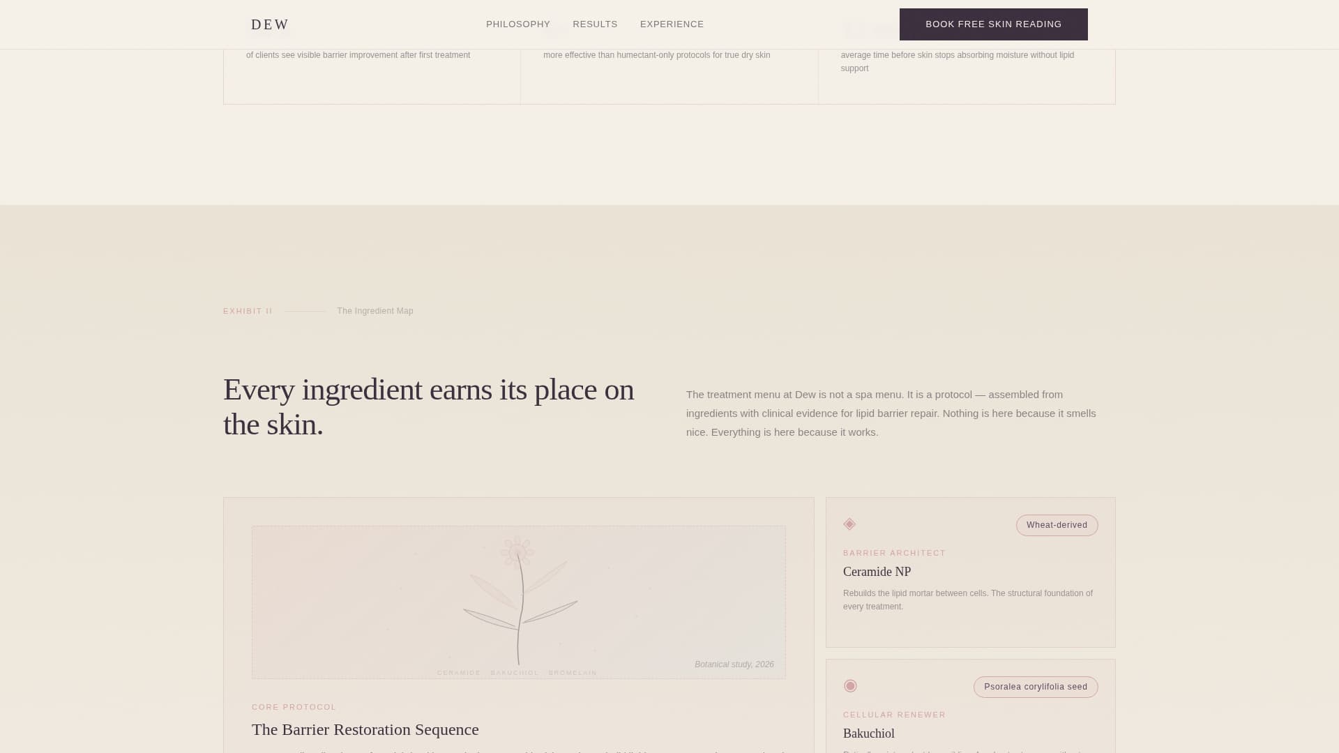 Dew - Radiant Aesthetician Landing Page Template