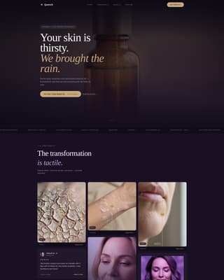 Quench - Luxe Skincare Landing Page Template