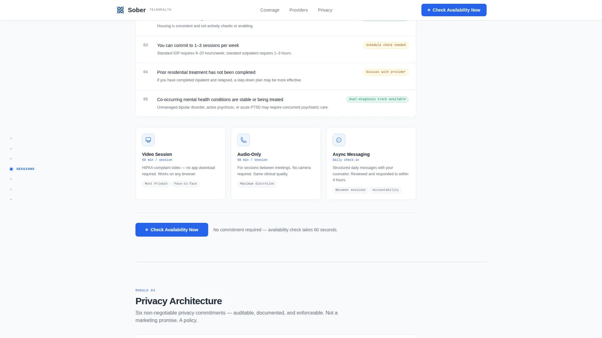 Sober - Telehealth Services Landing page Template