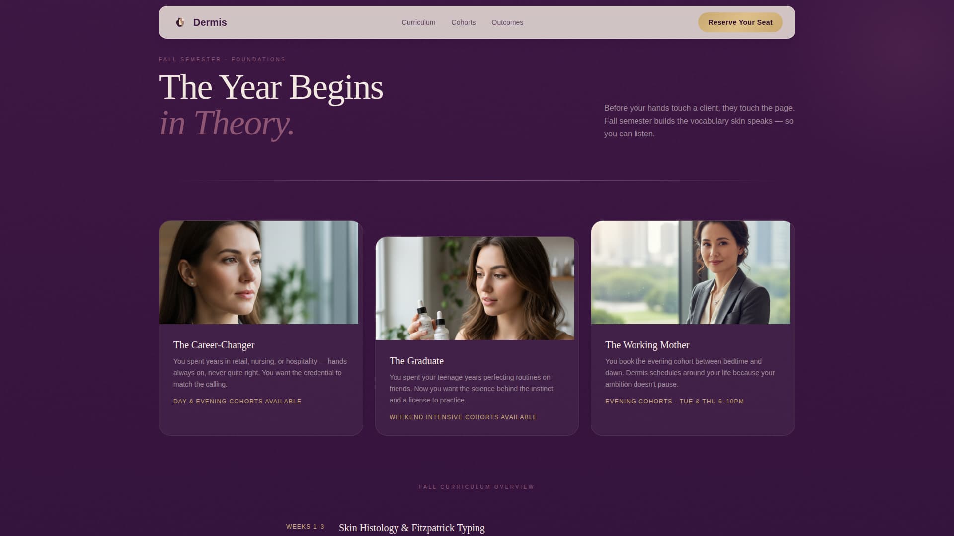 Beauty School & Academy Careers Website Template