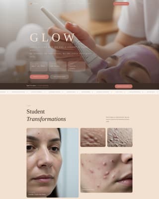 Beauty School & Academy Professional Website Template