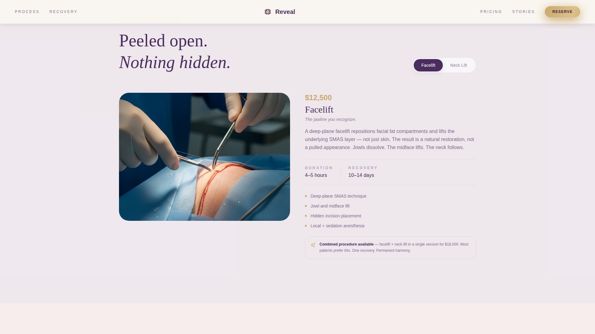 Cosmetic Surgery & Aesthetic Clinic Advanced Booking Website Template