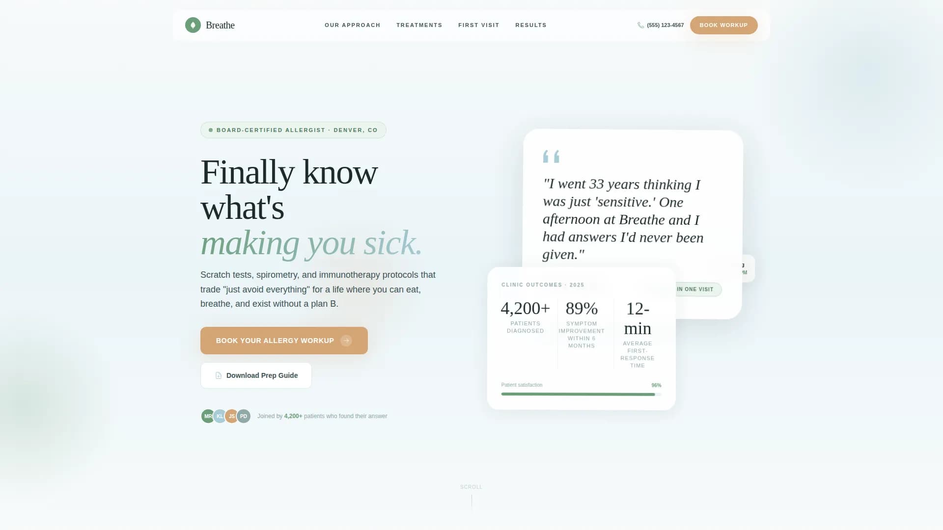 Symptom - Patient Education Landing Page Template