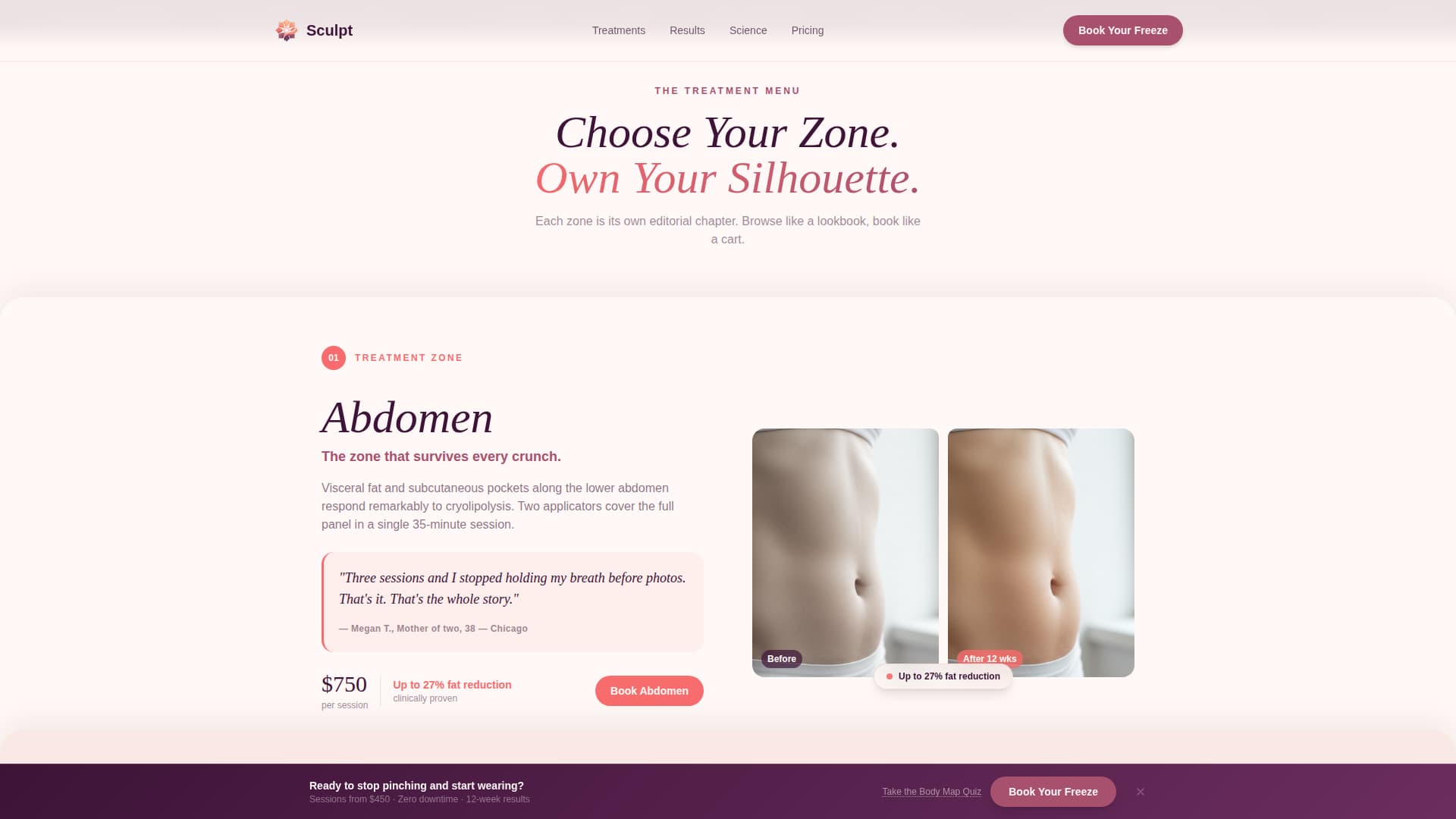 Specialty Beauty Treatments Advanced Booking Website Template