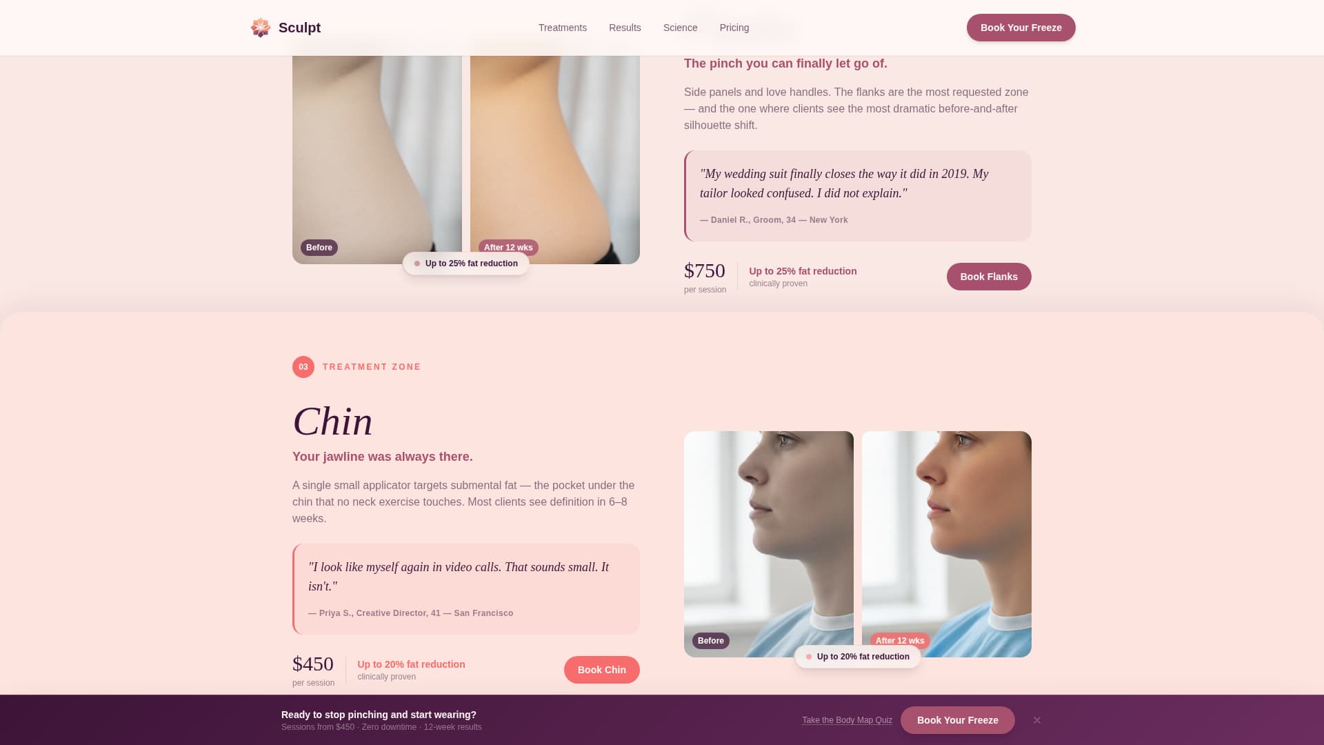 Specialty Beauty Treatments Advanced Booking Website Template
