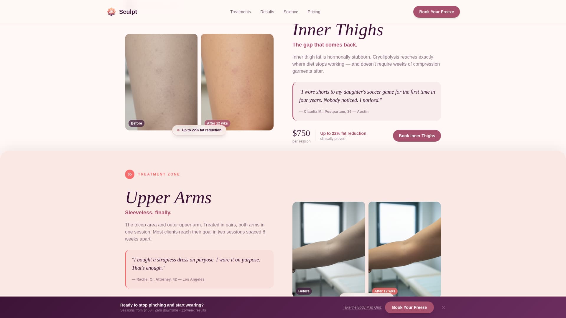 Specialty Beauty Treatments Advanced Booking Website Template