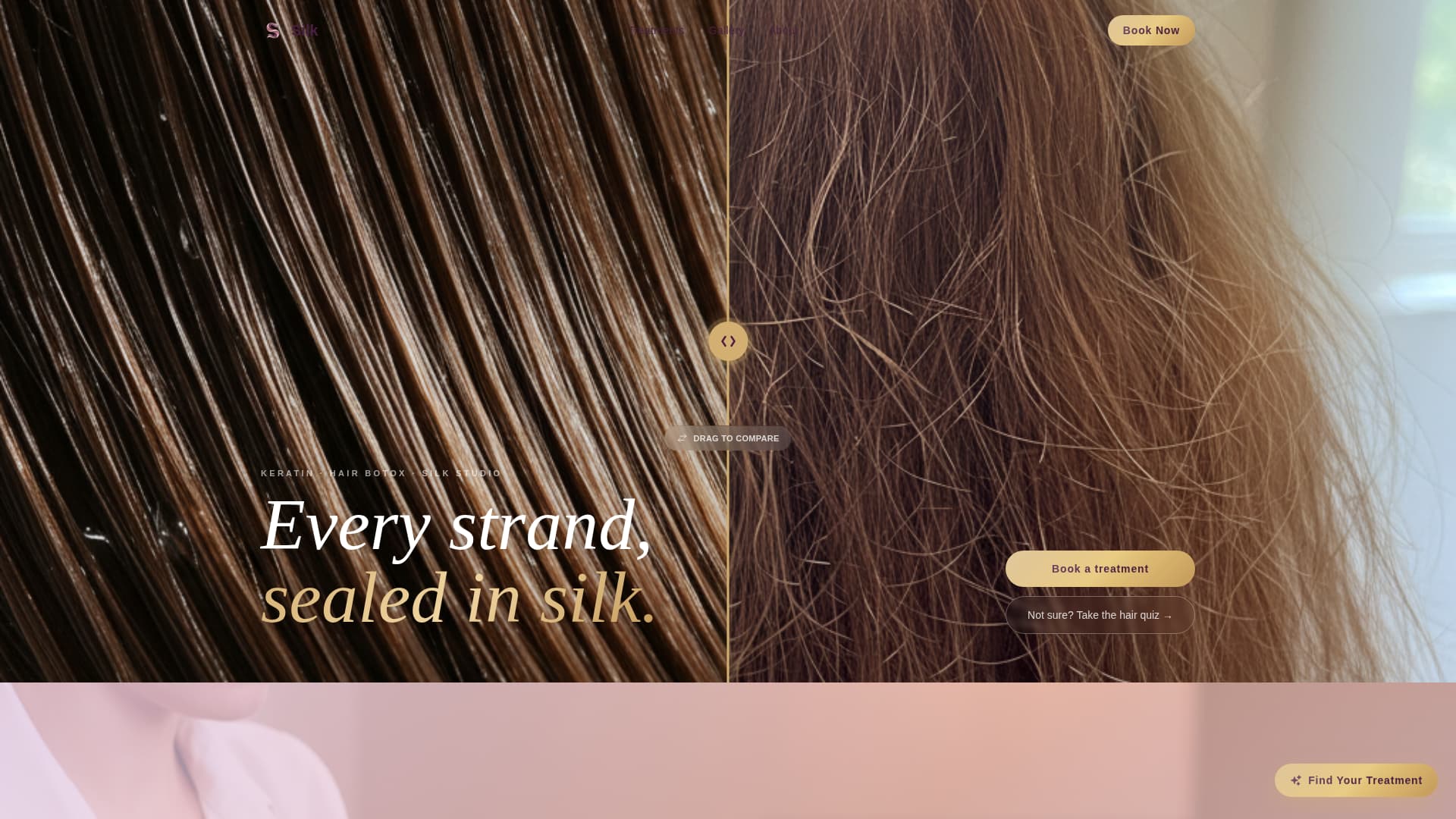 Specialty Beauty Treatments Complete Booking Website Template