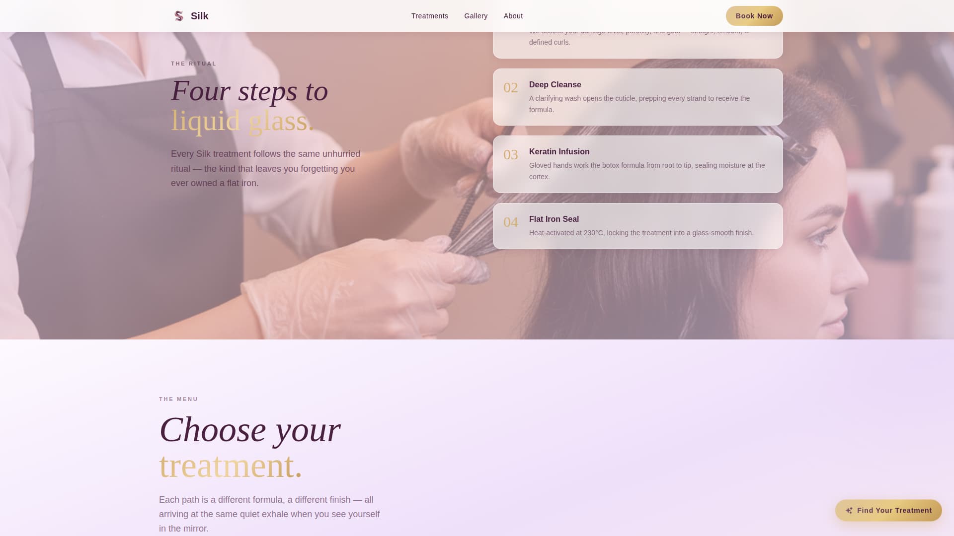 Specialty Beauty Treatments Complete Booking Website Template