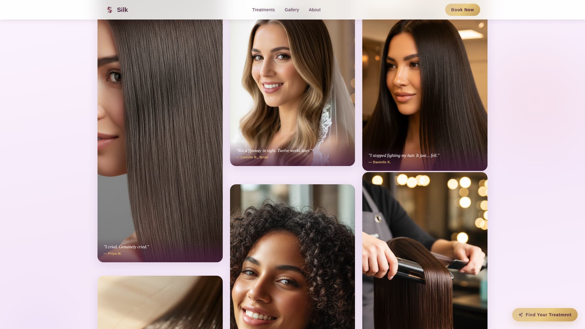 Specialty Beauty Treatments Complete Booking Website Template