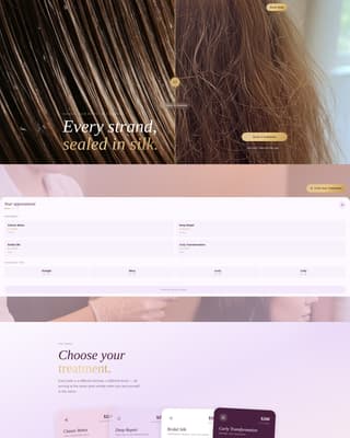 Specialty Beauty Treatments Complete Booking Website Template
