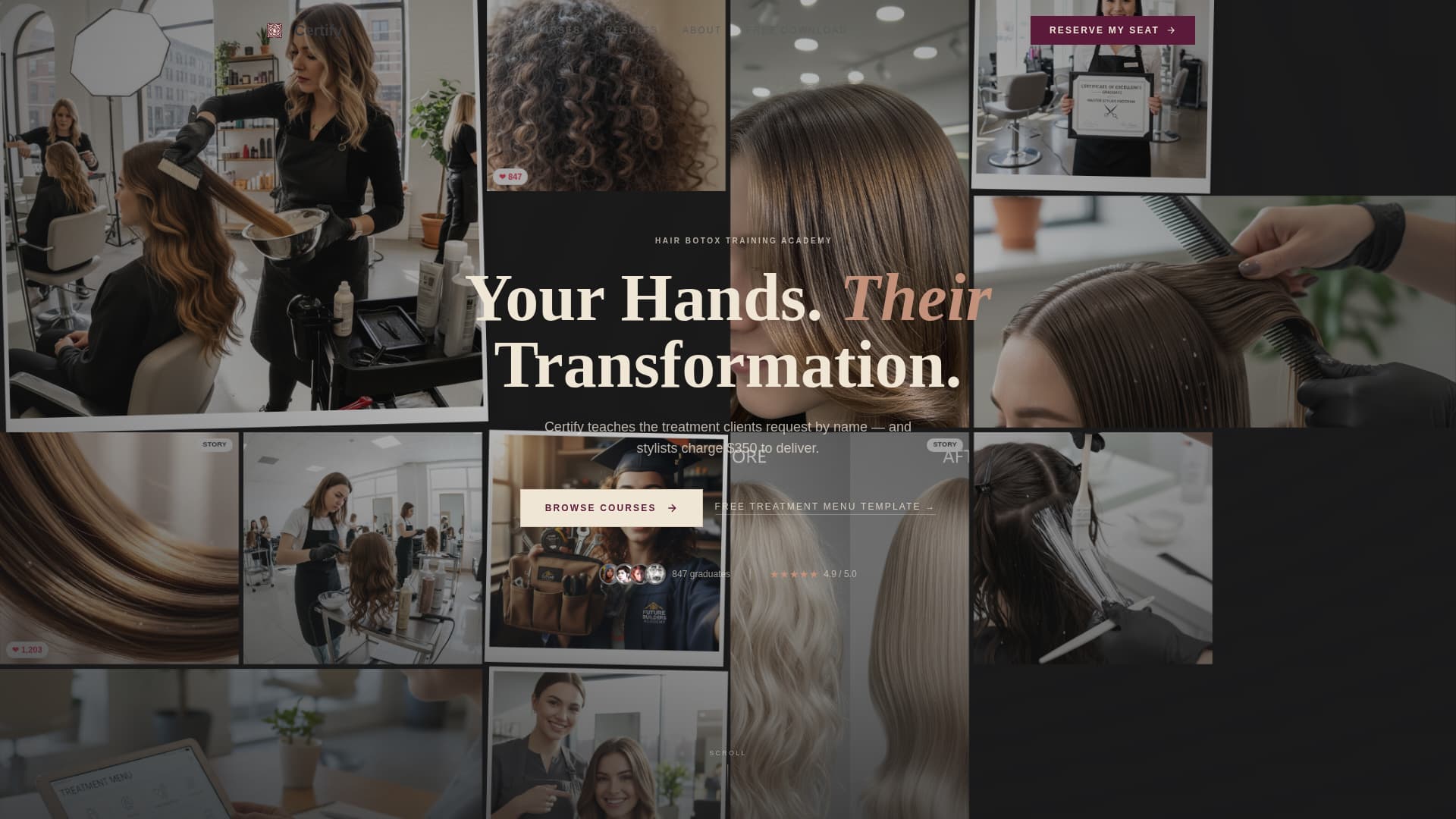 Specialty Beauty Treatments Professional Website Template