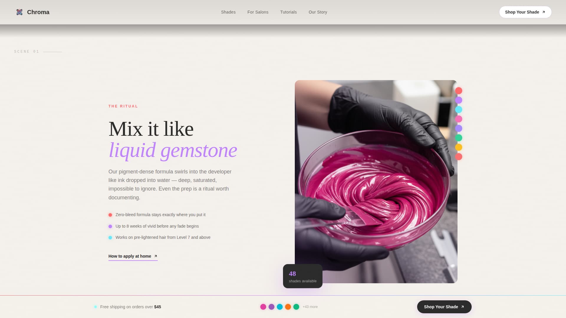 Hair Care Brand & Product Specialist Professional Website Template