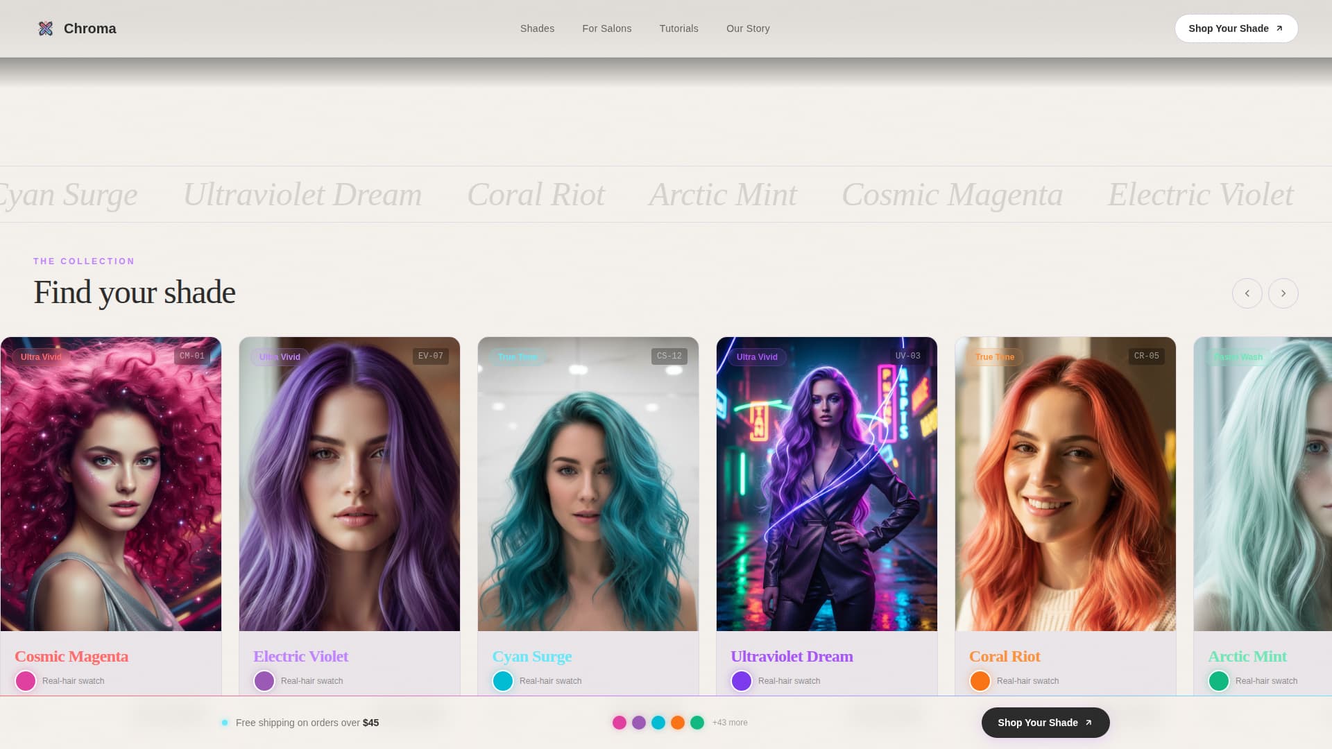 Hair Care Brand & Product Specialist Professional Website Template